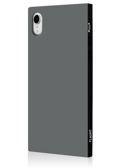 Matte Gray Square iPhone Case #iPhone XR