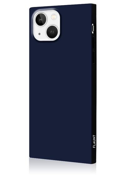 Matte Navy Square iPhone Case #iPhone 14