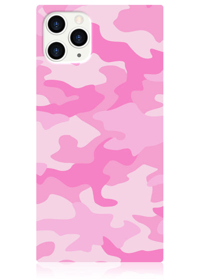 Matte Pink Camo Square iPhone Case #iPhone 11 Pro