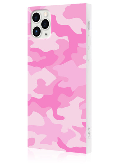 Matte Pink Camo Square iPhone Case #iPhone 11 Pro Max