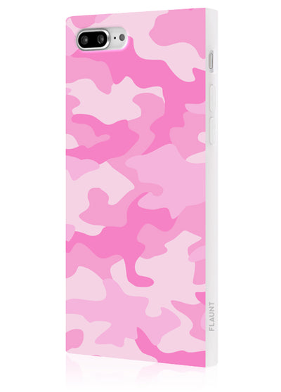 Matte Pink Camo Square iPhone Case #iPhone 7 Plus / iPhone 8 Plus