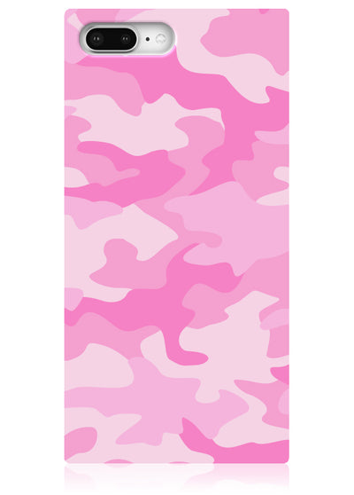 Matte Pink Camo Square iPhone Case #iPhone 7 Plus / iPhone 8 Plus