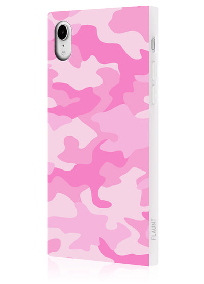 Matte Pink Camo Square iPhone Case #iPhone XR