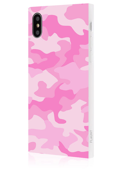 Matte Pink Camo Square iPhone Case #iPhone X / iPhone XS