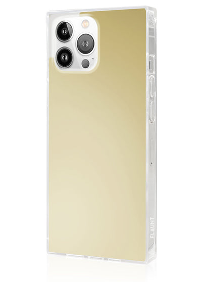 Metallic Gold Mirror Square iPhone Case #iPhone 13 Pro