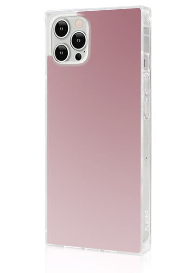Metallic Rose Mirror Square iPhone Case #iPhone 12 / iPhone 12 Pro