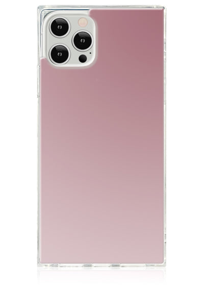 Metallic Rose Mirror Square iPhone Case #iPhone 12 / iPhone 12 Pro