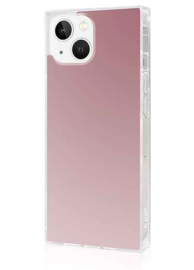 Metallic Rose Mirror Square iPhone Case #iPhone 17e/16e/14/13