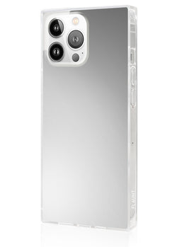 Metallic Silver Square iPhone Case #iPhone 14 Pro Max