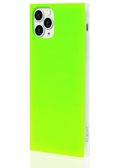 Neon Green Square Phone Case #iPhone 11 Pro