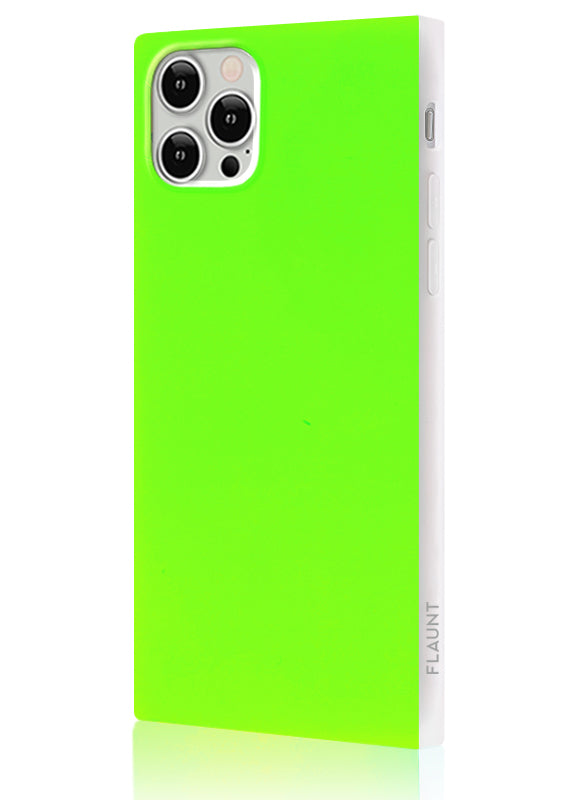 Neon Green iPhone Case  The SQUARE Phone Case - FLAUNT cases