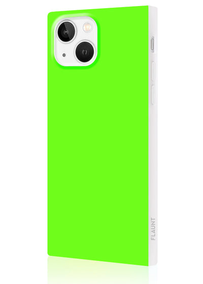 Neon Green Square iPhone Case #iPhone 14 Plus