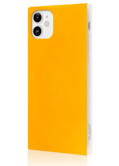 Neon Orange Square Phone Case #iPhone 12 Mini