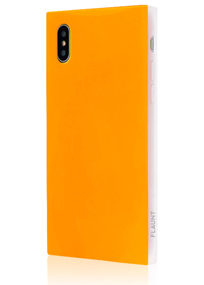 Neon Orange Square Phone Case #iPhone XS Max