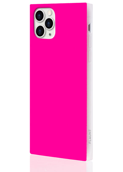 Neon Pink Square Phone Case #iPhone 11 Pro