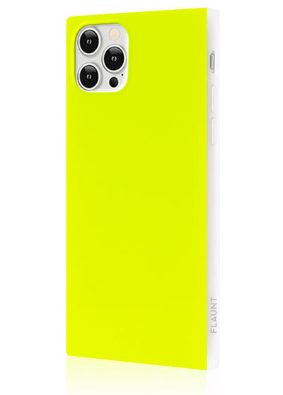 Neon Yellow Square Phone Case #iPhone 12 Pro Max