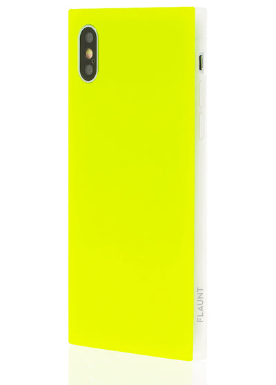 Neon Yellow Square Phone Case #iPhone X / iPhone XS