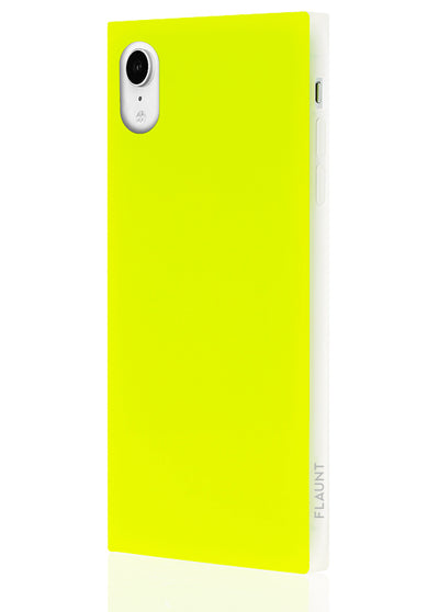 Neon Yellow Square Phone Case #iPhone XR