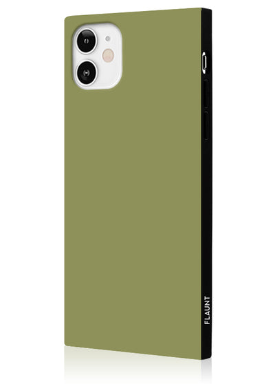 Olive Green Square iPhone Case #iPhone 12 Mini