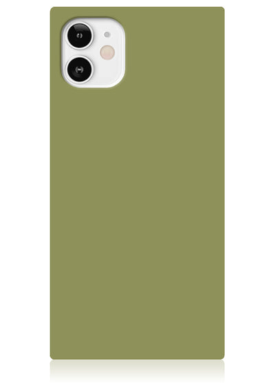 Olive Green Square iPhone Case #iPhone 12 Mini