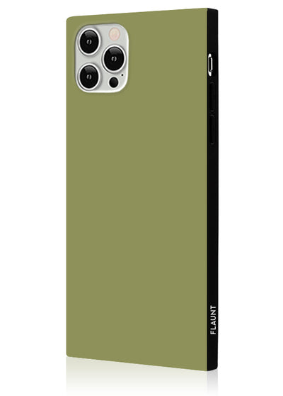 Olive Green Square iPhone Case #iPhone 12 / iPhone 12 Pro