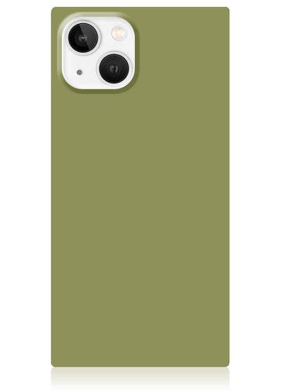 Olive Green Square iPhone Case #iPhone 17e/16e/14/13