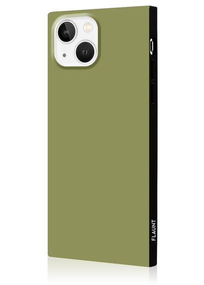 Olive Green Square iPhone Case #iPhone 14