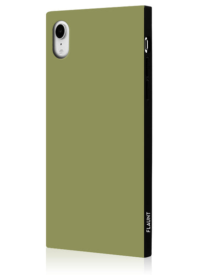 Olive Green Square iPhone Case #iPhone XR