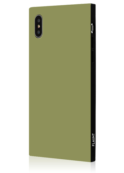 Olive Green Square iPhone Case #iPhone XS Max