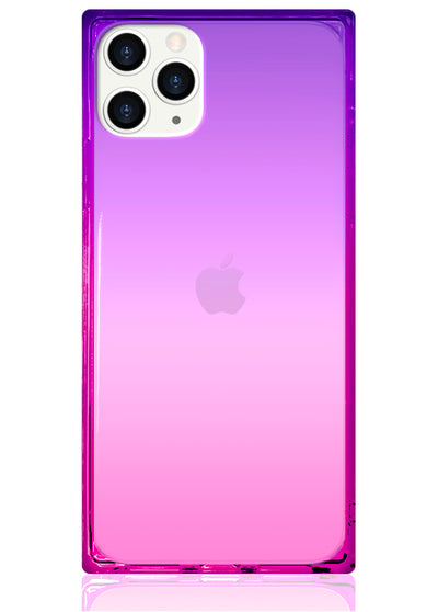 Ombre Pink and Purple Square iPhone Case #iPhone 11 Pro