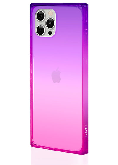 Ombre Pink and Purple Square Phone Case #iPhone 12 / iPhone 12 Pro