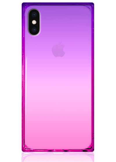 Ombre Pink and Purple Square iPhone Case #iPhone X / iPhone XS