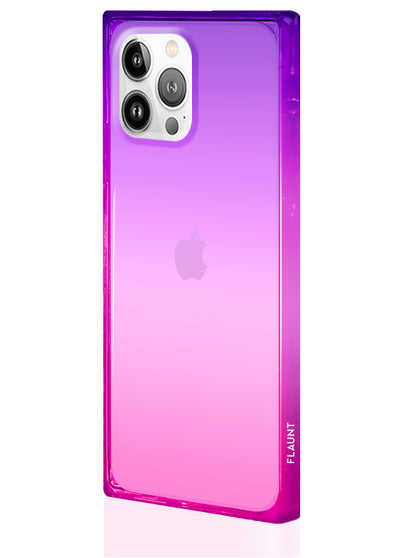Ombre Pink and Purple Square iPhone Case #iPhone 13 Pro
