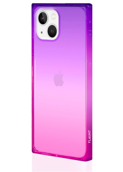 Ombre Pink and Purple Square iPhone Case #iPhone 13 Mini