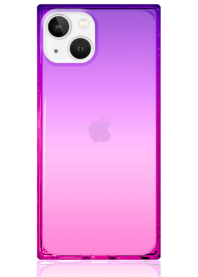 Ombre Pink and Purple Square iPhone Case #iPhone 13 Mini