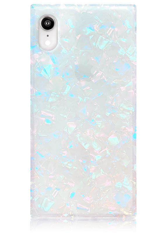 Flaunt - Opal Shell Square iPhone Case - Yellow/Neon - Phone Case