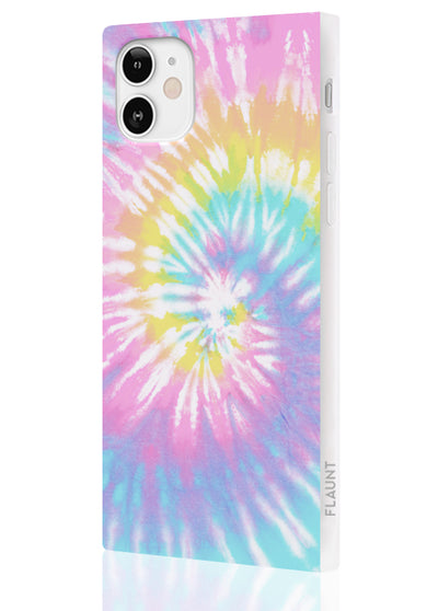 Pastel Tie Dye Square Phone Case #iPhone 12 Mini