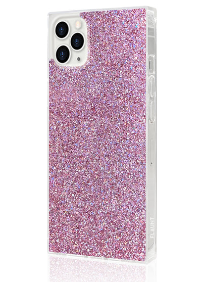 Pink Glitter Square iPhone Case #iPhone 11 Pro
