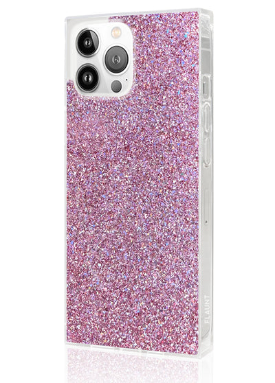 Pink Glitter Square iPhone Case #iPhone 13 Pro Max