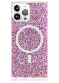 ["Pink", "Glitter", "Square", "iPhone", "Case", "#iPhone", "13", "Pro", "+", "MagSafe"]