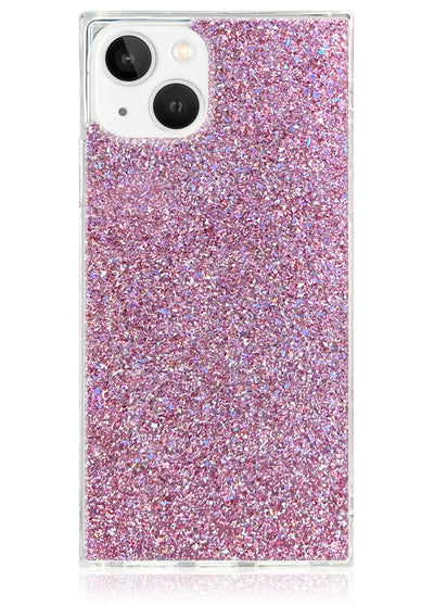Pink Glitter Square iPhone Case #iPhone 14