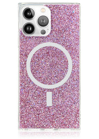 ["Pink", "Glitter", "Square", "iPhone", "Case", "#iPhone", "14", "Pro", "+", "MagSafe"]