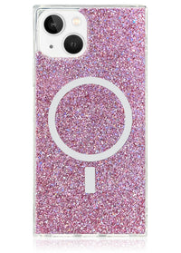 ["Pink", "Glitter", "Square", "iPhone", "Case", "#iPhone", "14", "+", "MagSafe"]