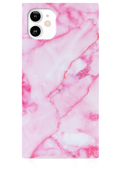 Pink Marble Square iPhone Case #iPhone 12 Mini