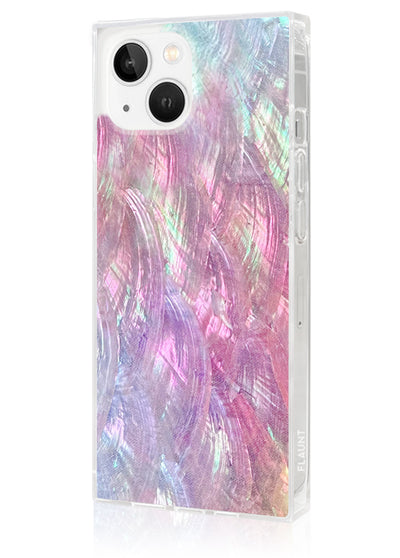 Pink Mother of Pearl Square iPhone Case #iPhone 13