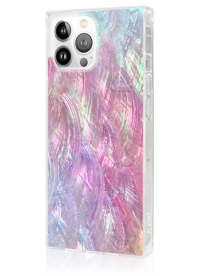 Pink Mother of Pearl Square iPhone Case #iPhone 13 Pro