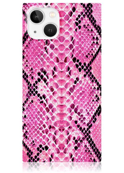 Pink Python Square iPhone Case #iPhone 13