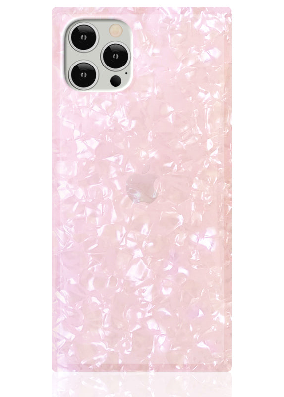 Square iPhone 14 Pro Max Case 13 12 11 Square Pearl Crystal 