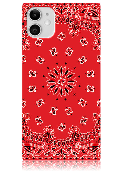 Red Bandana Square iPhone Case #iPhone 11