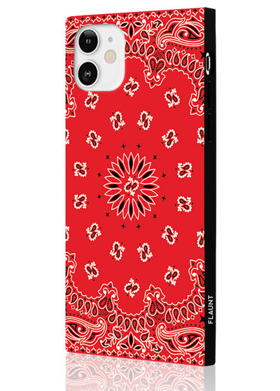 Red Bandana Square Phone Case #iPhone 12 Mini